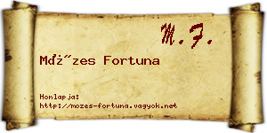 Mózes Fortuna névjegykártya